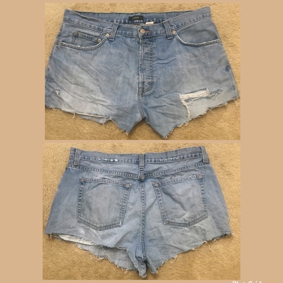 J. Crew Pants - ✨ High Rise Distress Jean Short Button Fly Cutoff